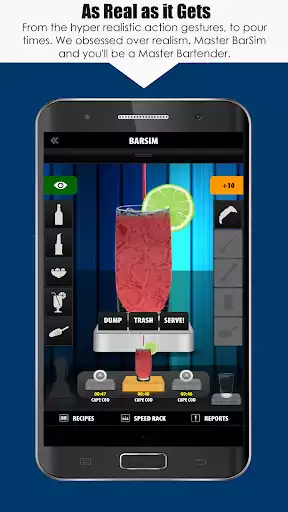 Play BarSim Bartender Game as an online game BarSim Bartender Game with UptoPlay