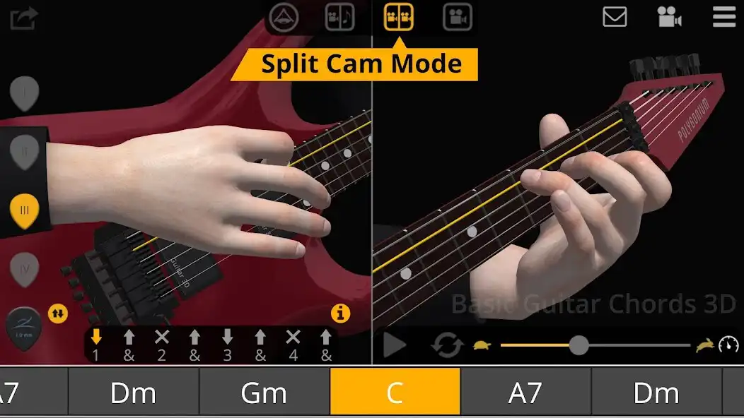 Play Basic Guitar Chords 3D as an online game Basic Guitar Chords 3D with UptoPlay