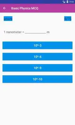 Play Basic Physics MCQs Play Basic Physics MCQs