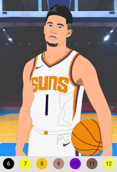 Play Basketball Paint By Number as an online game Basketball Paint By Number with UptoPlay