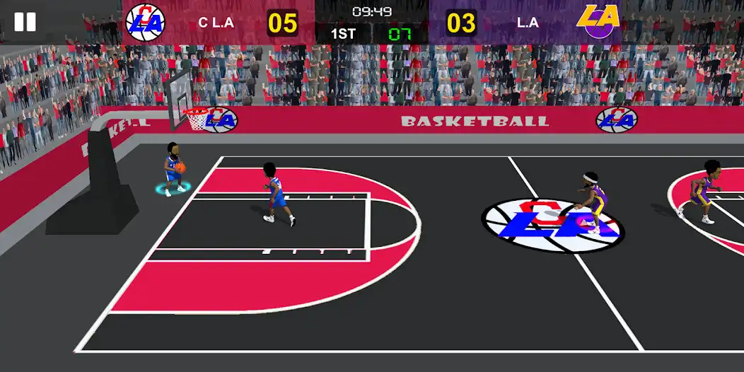 Play Basketball Slam Stars 2v2 as an online game Basketball Slam Stars 2v2 with UptoPlay