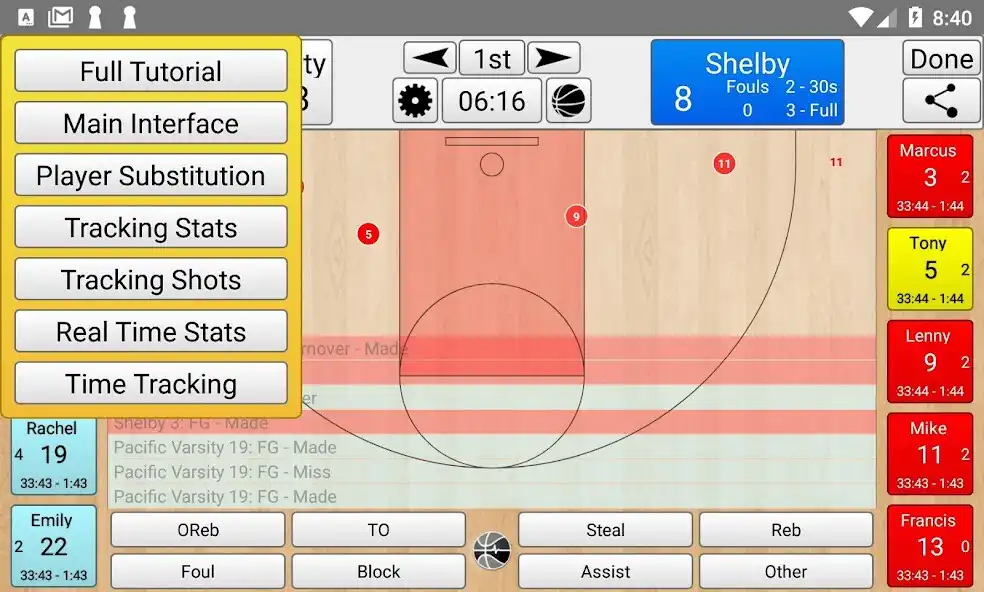 Play Basketball Stat Tracker Live as an online game Basketball Stat Tracker Live with UptoPlay