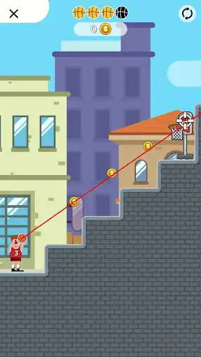Play Basket Bounce - Dunk Puzzles as an online game Basket Bounce - Dunk Puzzles with UptoPlay
