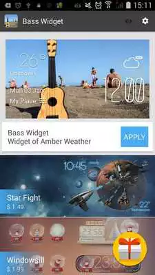 Play Bass weather widget/clock