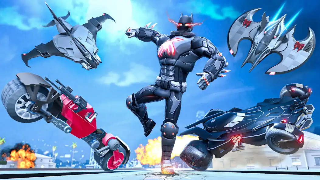 Play Bat Hero Man Game : Robot Game  and enjoy Bat Hero Man Game : Robot Game with UptoPlay