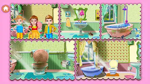 Play Bathroom Cleaning and Washing Time as an online game Bathroom Cleaning and Washing Time with UptoPlay