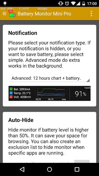 Play Battery Monitor Mini Pro as an online game Battery Monitor Mini Pro with UptoPlay