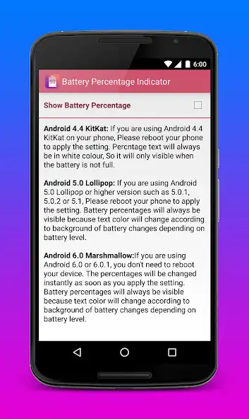 Play Battery Percentage Indicator