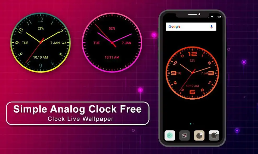 Play Battery Saver Analog Clock  and enjoy Battery Saver Analog Clock with UptoPlay