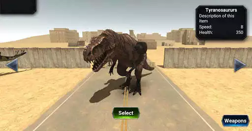 Play APK Battle Dinosaur Clash  and enjoy Battle Dinosaur Clash with UptoPlay com.hgamesart.dinosaurbattlesimulator