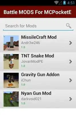 Play Battle MODS For MC PocketE