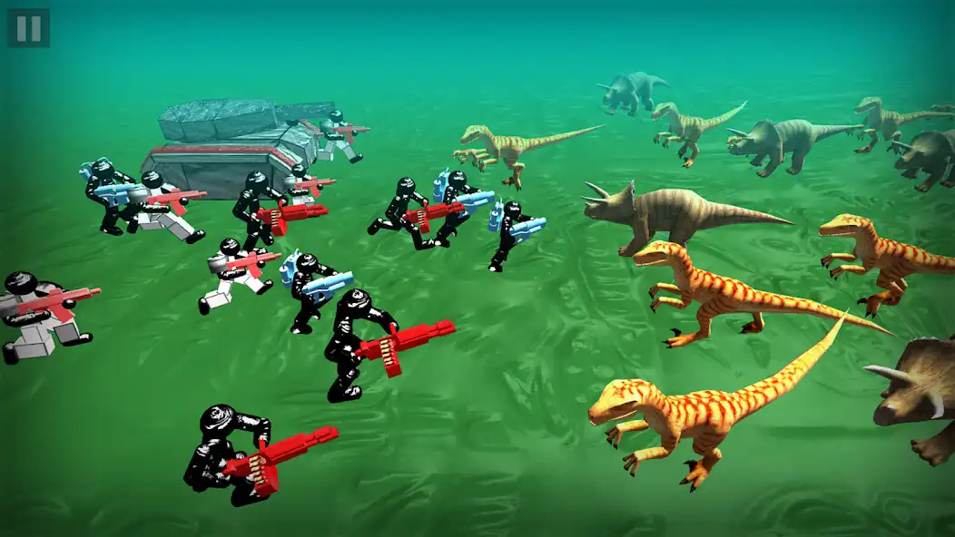 Play Battle Simulator: Stickman v.s. Dinosaur  and enjoy Battle Simulator: Stickman v.s. Dinosaur with UptoPlay