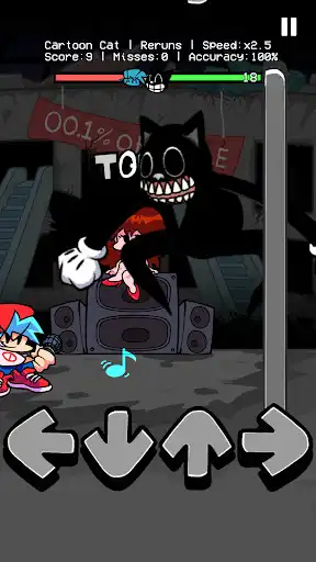 Play Battle vs Cartoon Cat FNF Mod as an online game Battle vs Cartoon Cat FNF Mod with UptoPlay