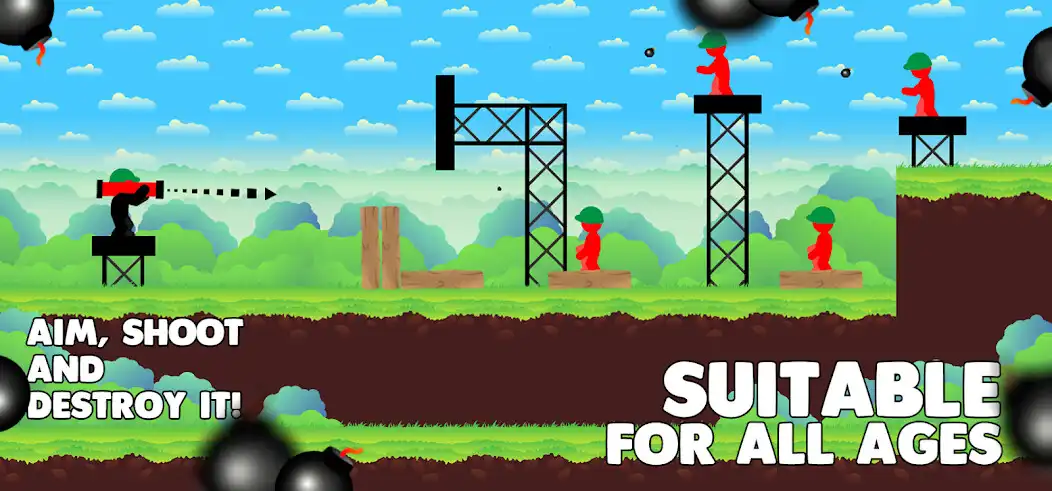 Play Bazooka Shooting Game as an online game Bazooka Shooting Game with UptoPlay