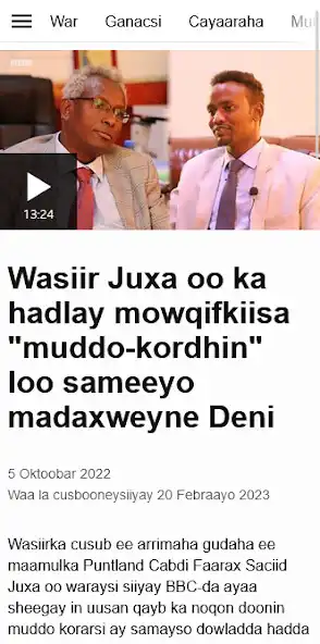 Play BBC Somalian News - Wararka  and enjoy BBC Somalian News - Wararka with UptoPlay