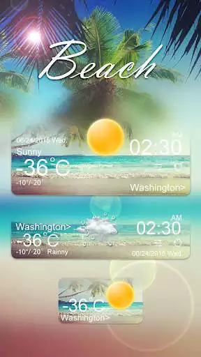 Play Beach GO Weather Widget Theme  and enjoy Beach GO Weather Widget Theme with UptoPlay