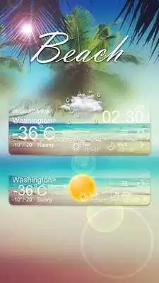 Play Beach GO Weather Widget Theme as an online game Beach GO Weather Widget Theme with UptoPlay