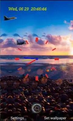 Play Beachsunrise Clock LiveWP