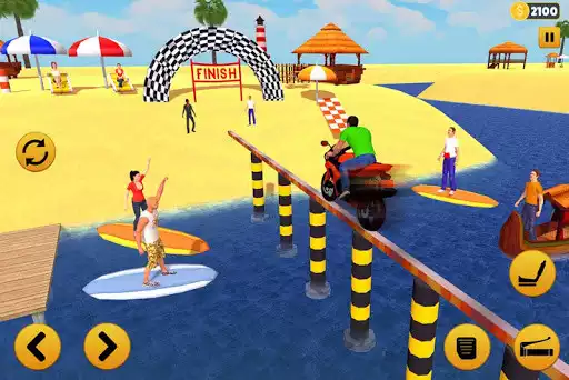 Play Beach Water Surfer Bike Rider: Motorcycle Stunts  and enjoy Beach Water Surfer Bike Rider: Motorcycle Stunts with UptoPlay
