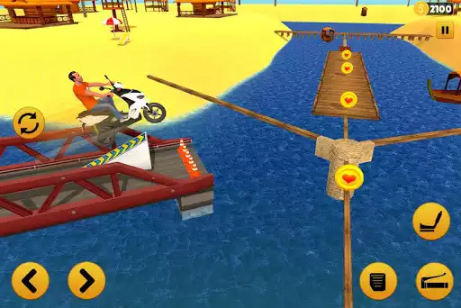 Play Beach Water Surfer Bike Rider: Motorcycle Stunts as an online game Beach Water Surfer Bike Rider: Motorcycle Stunts with UptoPlay