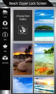 Play Beach Zipper Lock Screen