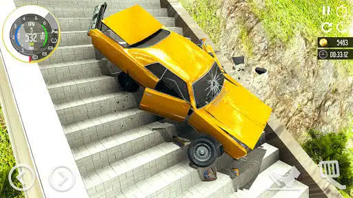 Play Beam Drive Car Crash Simulator 2021: Death Ramp as an online game Beam Drive Car Crash Simulator 2021: Death Ramp with UptoPlay