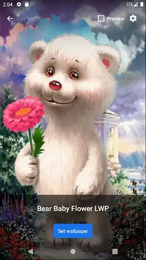 Play Bear Baby Flower LWP