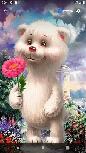Play Bear Baby Flower LWP