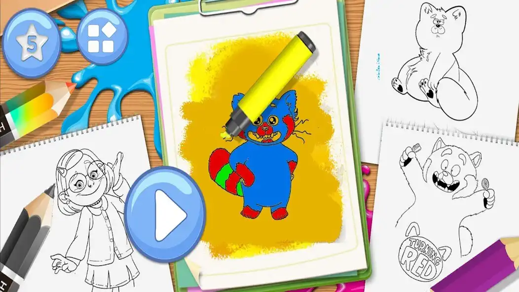 Play Bear Drawing Coloring Book  and enjoy Bear Drawing Coloring Book with UptoPlay