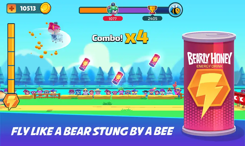 Play Bearly a Toss - A jump with bears and honey as an online game Bearly a Toss - A jump with bears and honey with UptoPlay