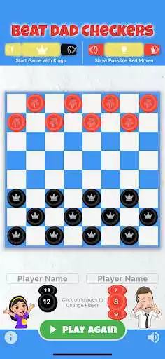 Play Beat Dad Checkers as an online game Beat Dad Checkers with UptoPlay
