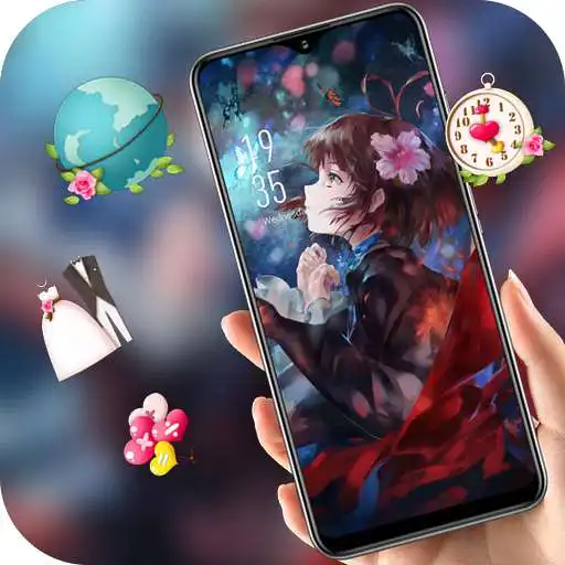 Play Beautiful anime girl butterfly theme APK