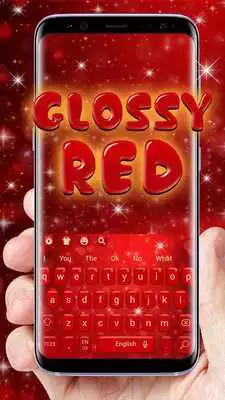 Play Beautiful Glossy Red Keyboard Theme