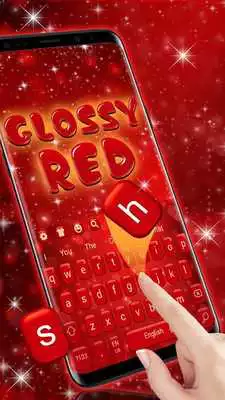 Play Beautiful Glossy Red Keyboard Theme