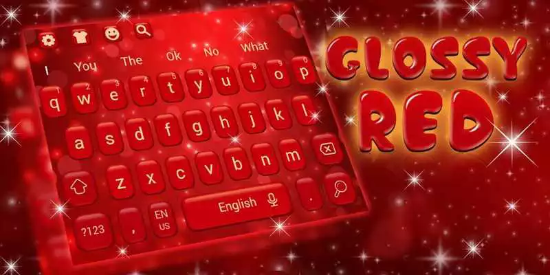 Play Beautiful Glossy Red Keyboard Theme