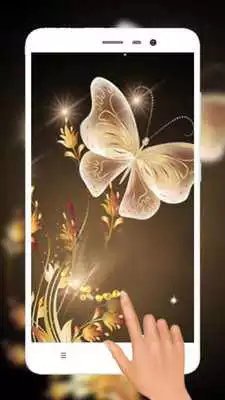 Play Beautiful Golden Butterfly Live Wallpaper
