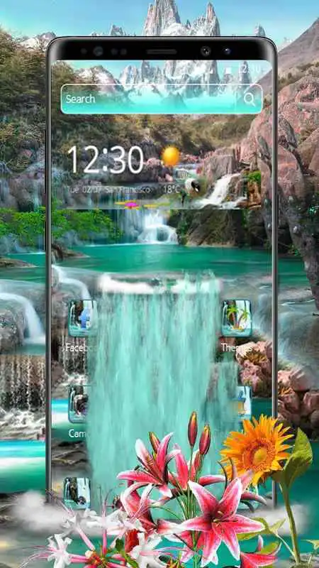 Play Beautiful Nature Waterfall Theme