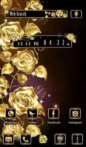 Play Beautiful Wallpaper Golden Roses Theme
