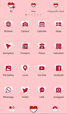 Play Beautiful Wallpaper Indonesia Flag Heart Theme