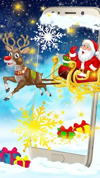 Play Beautiful Winter Santa live wallpaper  and enjoy Beautiful Winter Santa live wallpaper with UptoPlay