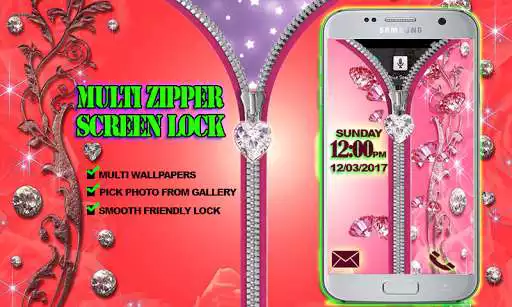 Play Beautiful Zipper Screen Lock