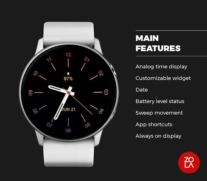 Play Beauty Black Analog Watch Face as an online game Beauty Black Analog Watch Face with UptoPlay