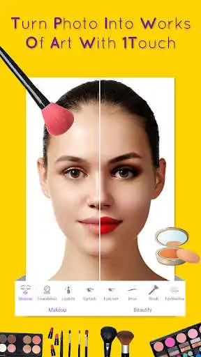 Play Beauty Face - Makeup Cam Editor as an online game Beauty Face - Makeup Cam Editor with UptoPlay