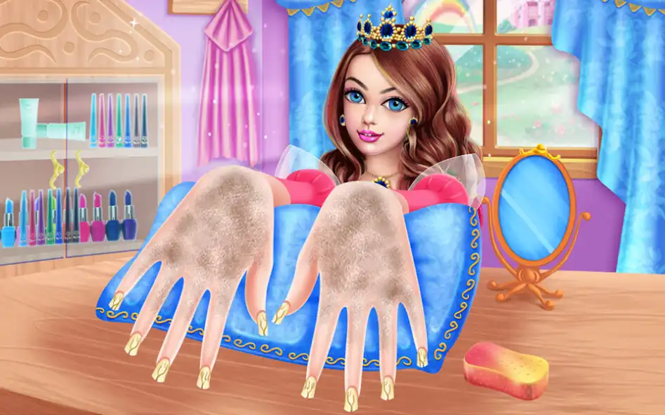 Play Beauty Princess Nail Salon as an online game Beauty Princess Nail Salon with UptoPlay
