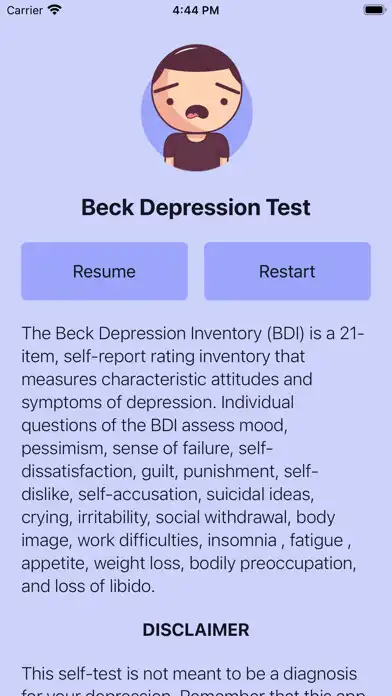 Play Beck Depression Test  and enjoy Beck Depression Test with UptoPlay