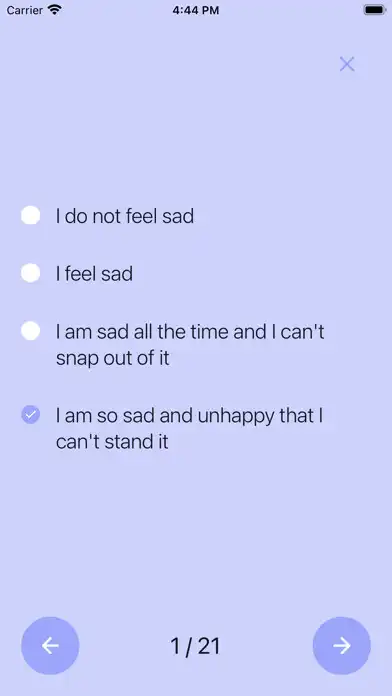 Play Beck Depression Test as an online game Beck Depression Test with UptoPlay