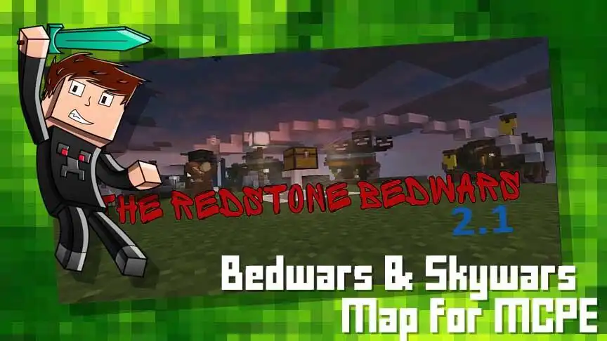 Play Bedwars  Skywars Map for MCPE  and enjoy Bedwars  Skywars Map for MCPE with UptoPlay