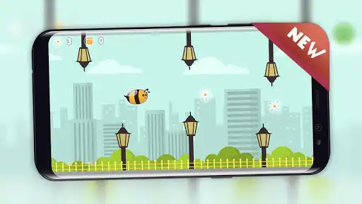 Play Bee Flappy as an online game Bee Flappy with UptoPlay