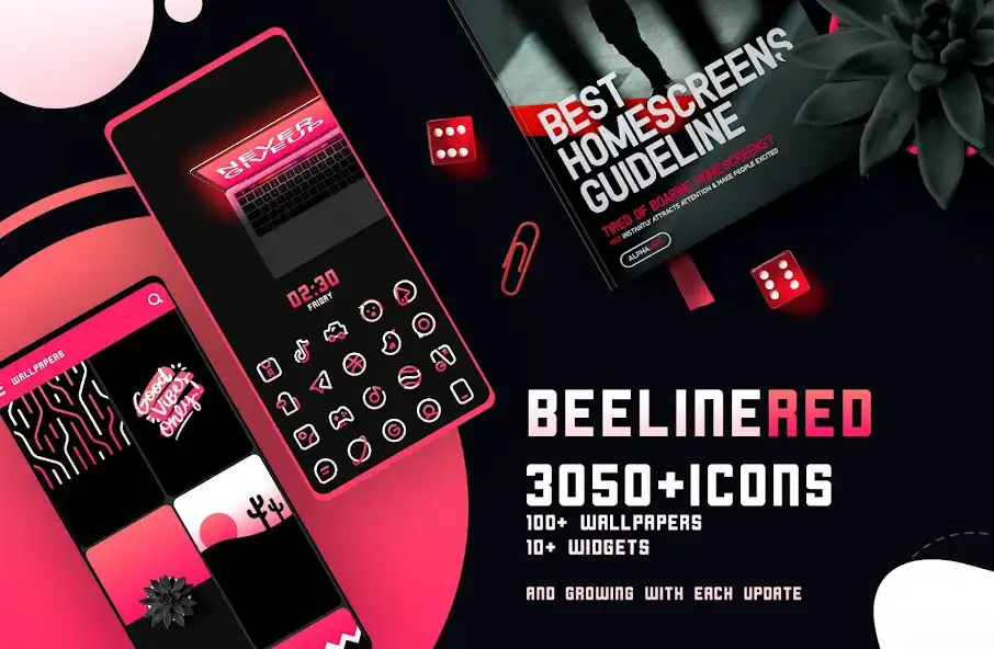 Play BeeLine Red IconPack  and enjoy BeeLine Red IconPack with UptoPlay