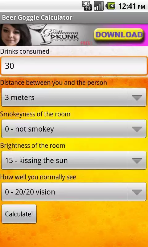 Play Beer Goggle Calculator